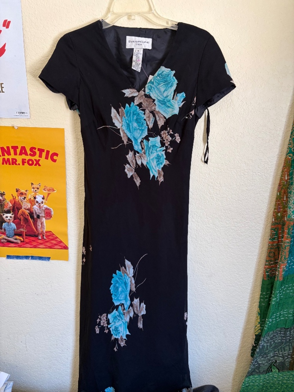 90s floral midi dress